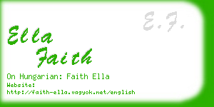 ella faith business card